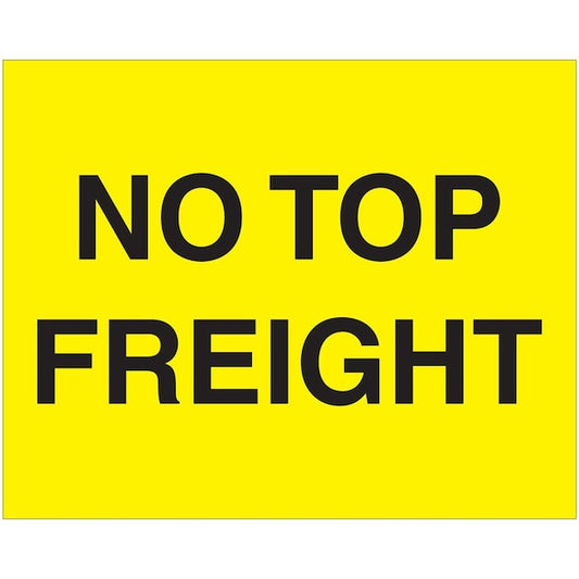 8 x 10 in. No Top Freight LabelsFluorescent Yellow