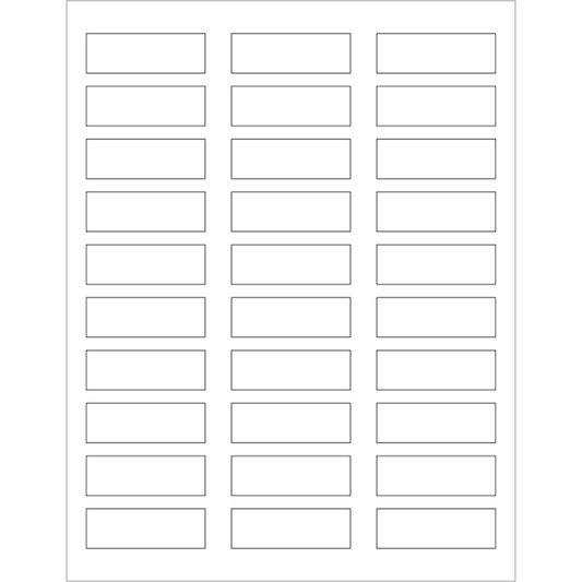 2.375 x 0.75 in. Rectangle Laser LabelsWhite
