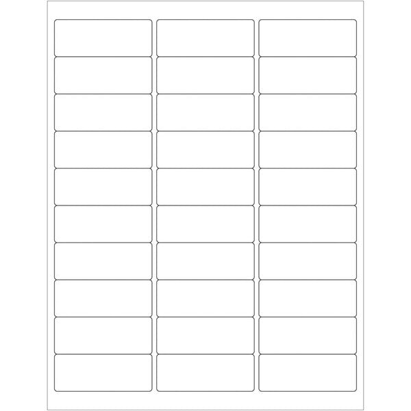2.625 x 1 in. Blockout Laser LabelsOpaque White