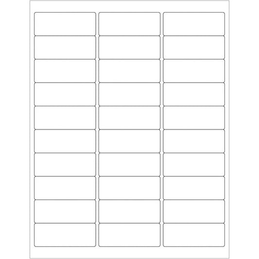 2.625 x 1 in. Blockout Laser LabelsOpaque White