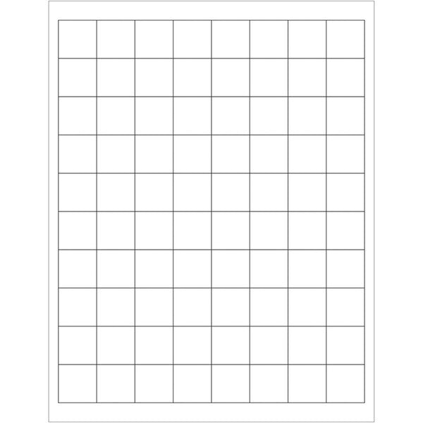 1 x 1 in. Weather Resistant Laser Labels