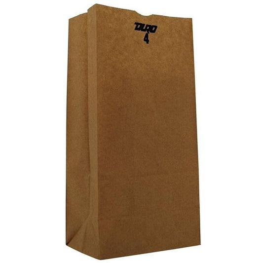 Duro 18404 CPC 4 lbs Grocery Bag & 30 lbs Kraft - Brown; Case of 500