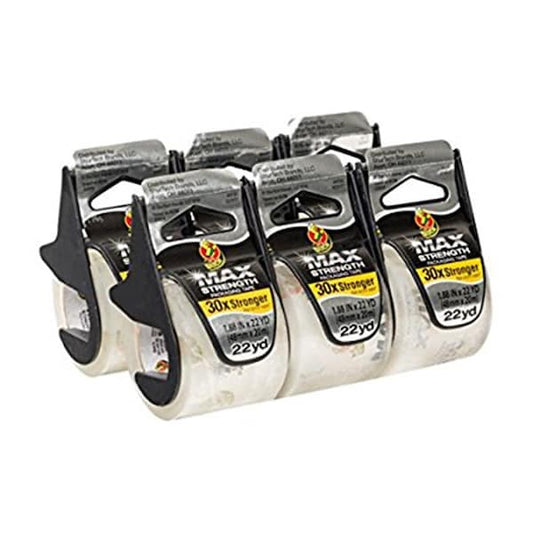 Shurtech Brands Strength Packaging Tape, Clear, 6Pk