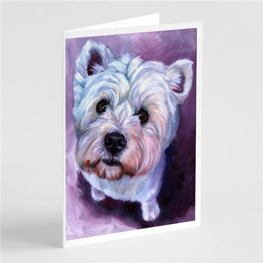 Carolines Treasures 7400GCA7P Whatsup Westie Greeting Cards & Envelopes - Pack of 8