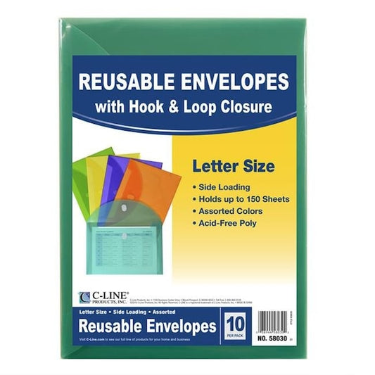 C-Line Products CLI58030-2 Xl Reusable Envelopes - 10 Per Pack - Pack of 2
