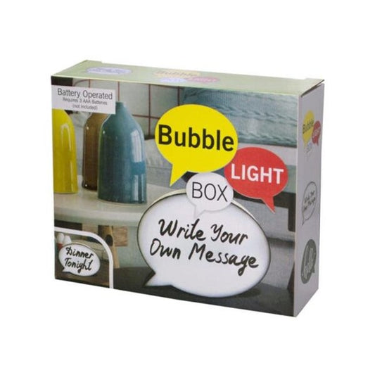 Kole Imports OT547-4 Mini Bubble Light Box Message Board with Markers - Pack of 4