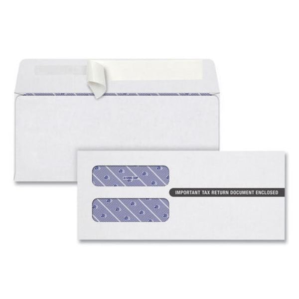 3.75 x 8.75 in. 1099 Double Window Envelope, White
