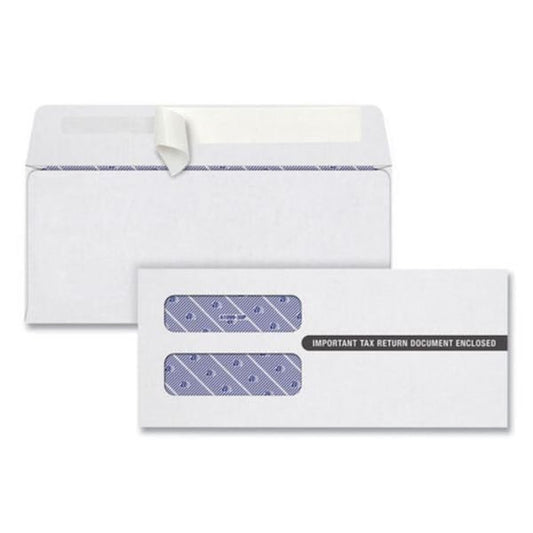 3.75 x 8.75 in. 1099 Double Window Envelope, White
