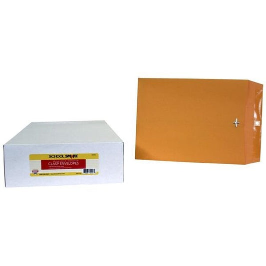 School Smart 2013915 10 x 13 in. Kraft Envelope with Clasp; Kraft Brown - Pack of 100
