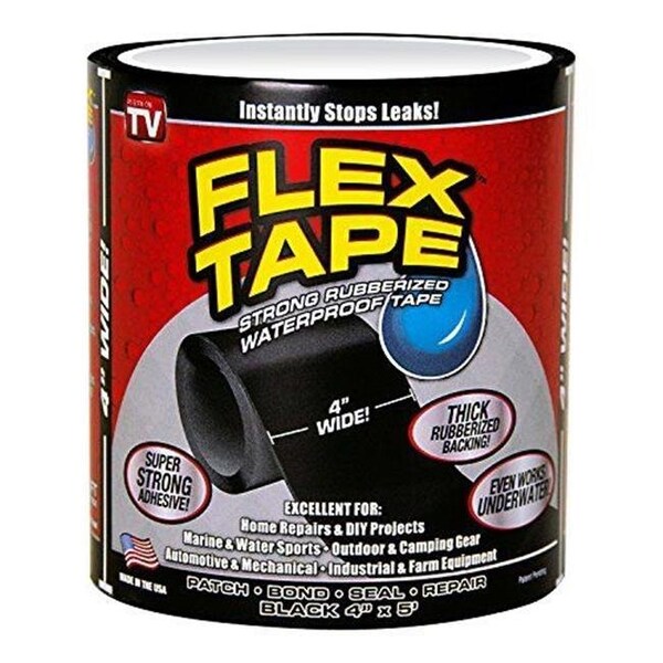 Swift Response 225123 4 in. x 5 ft. Flex Tape - Black