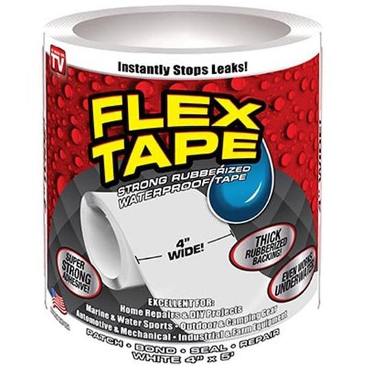 Swift Response 225126 4 in. x 5 ft. Flex Tape - White
