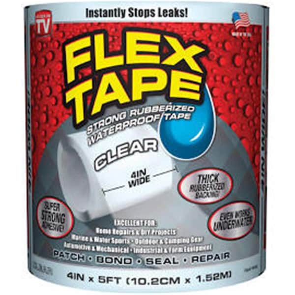5 ft. x 4 in. Clear Waterproof Repair Flex Tape