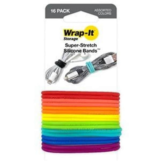 Jjaamm 260125 Super Stretch Silicone Bands; Multi Color - Pack of 16