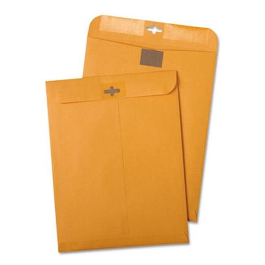 Quality Park 43468 Postage Saving Clear-Clasp Kraft Envelopes- 6 x 9- Light Brown- 100/Box