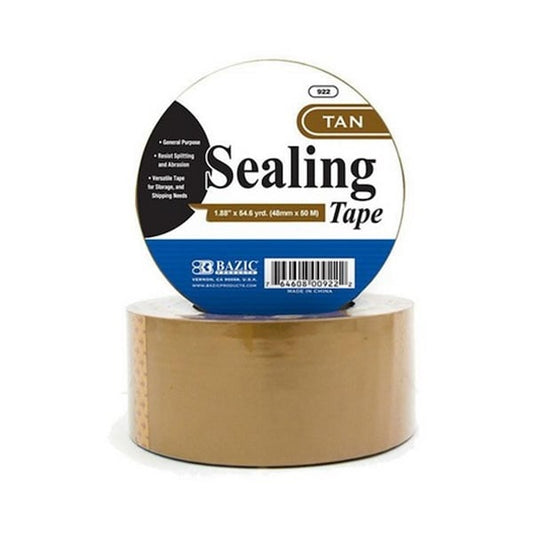 Bazic 1.88in X 54.6 Yards Tan Packing Tape Pack of 36