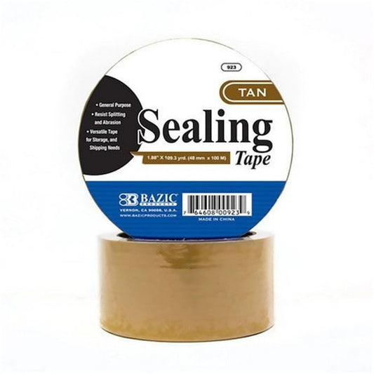Bazic 1.88 in. x 109.3 Yards Tan Packing Tape