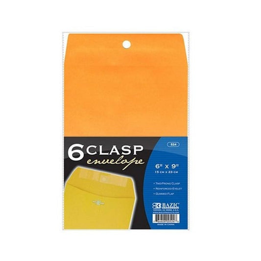 Bazic 6-inch X 9-inch Clasp Envelope, 288PK