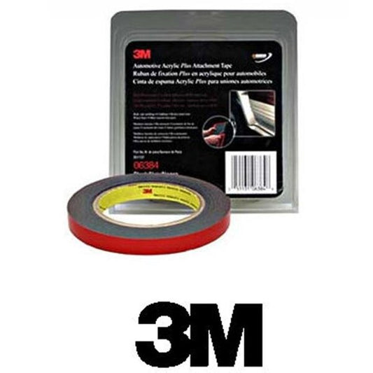 3M Company MM06384 1/2" x 5 Yards Black Automotive Acrylic Attachment Tape