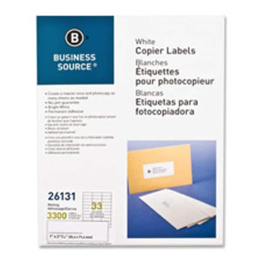 Mailing Labels- 1 in. x 2.75 in.- 3300-PK- White