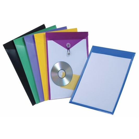 Pendaflex 078601 Viewfront Polypropylene Top Loading Envelope; Assorted Color; Pack - 24