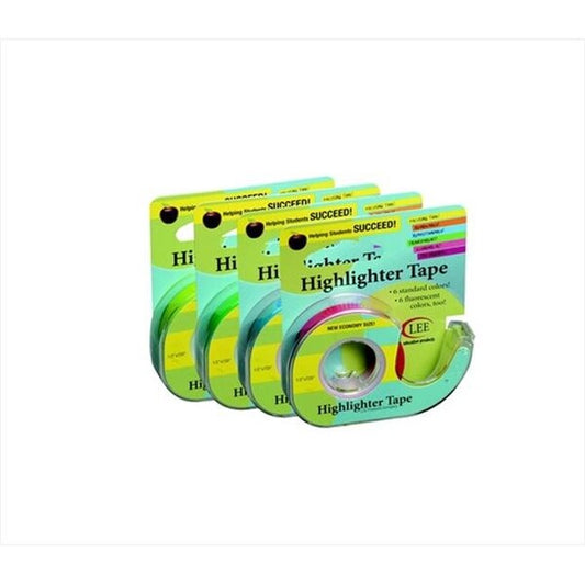 Lee Products 079441 3-Line Removable Wide Highlighter Note Tape; Blue