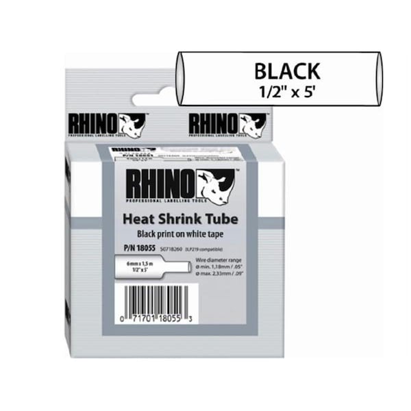 Sanford Lp 18055 Rhino 1/2 White Heat Shrink Tubes