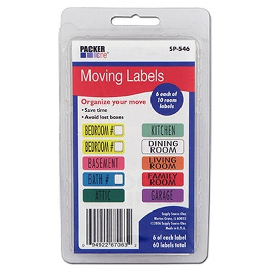 Schwarz Supply SP-546 Moving Labels; 60 Count