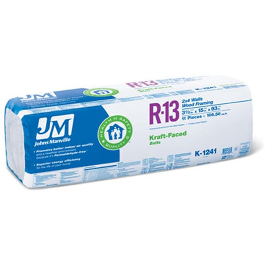 90005448 R13 15 x 93 in. Kraft Faced Batt