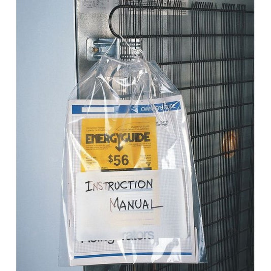 Reclosable Poly Bag, Drawstring, 8 in L, 5 in W, 1.5 mil Thick, Polypropylene (PP), Clear