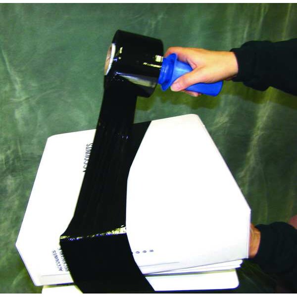Stretch Wrap, 3" W x 1000 ft. L, 80 ga, Cast Style, Black, Standard Duty
