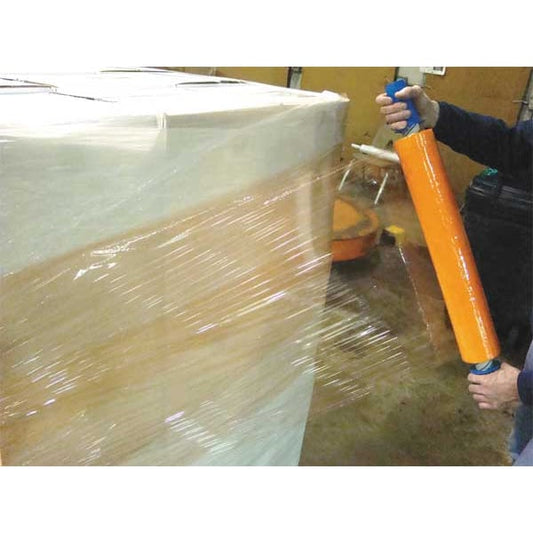 Stretch Wrap, 20" W x 1000 ft. L, 80 ga, Cast Style, Orange, Standard Duty