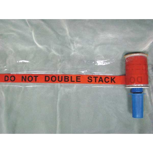 Stretch Wrap, 5" W x 500 ft. L, 80 ga, Blown Style, Black, Red, Standard Duty