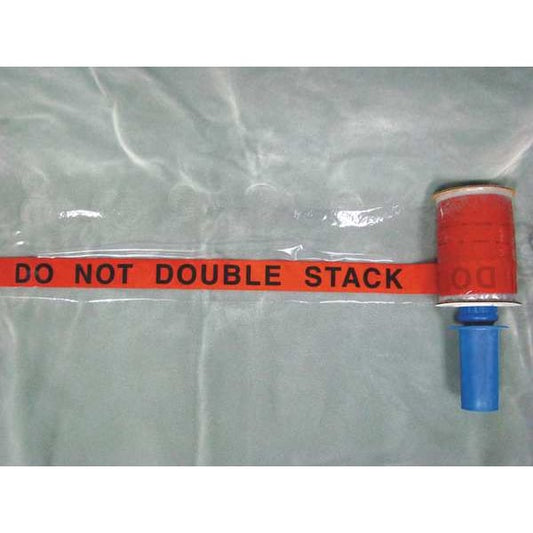 Stretch Wrap, 5" W x 500 ft. L, 80 ga, Blown Style, Black, Red, Standard Duty