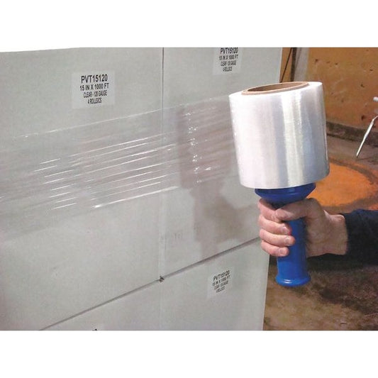 Stretch Wrap, 5" W x 600 ft. L, 150 ga, Cast Style, Clear, Heavy Duty