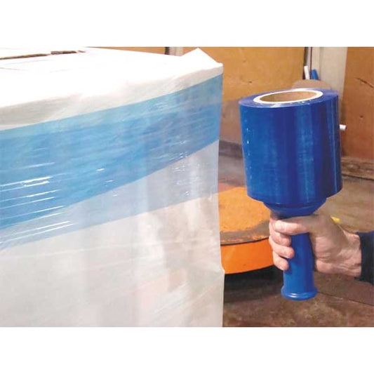 Stretch Wrap, 5" W x 1000 ft. L, 80 ga, Cast Style, Blue, Standard Duty