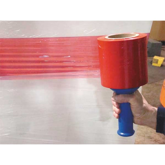 Stretch Wrap, 5" W x 1000 ft. L, 80 ga, Cast Style, Red, Standard Duty