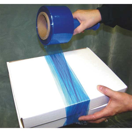 Stretch Wrap, 3" W x 1000 ft. L, 80 ga, Cast Style, Blue, Standard Duty