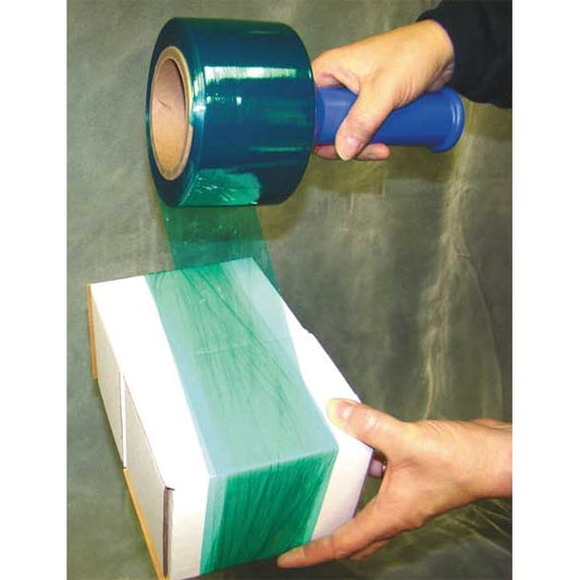 Stretch Wrap, 3" W x 1000 ft. L, 80 ga, Cast Style, Green, Standard Duty