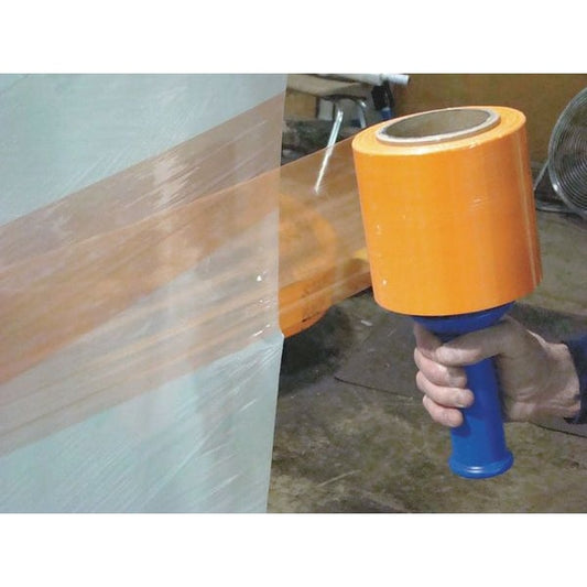 Stretch Wrap, 5" W x 1000 ft. L, 80 ga, Cast Style, Orange, Standard Duty