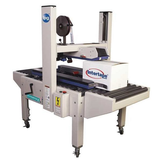 Press Sens Carton Sealing Mach, 1 1/2 in to 2 in Max. Tape Width. 16 in Tape Core Dia, None