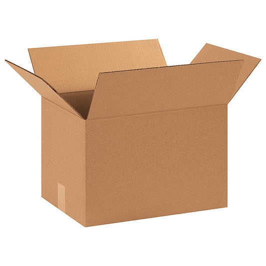 Corrugated Boxes, 15" x 11" x 11", Kraft, 25/Bundle