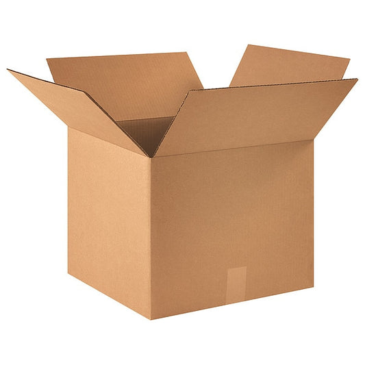 Corrugated Boxes, 16" x 16" x 13", Kraft, 25/Bundle