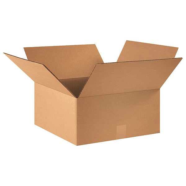 Corrugated Boxes, 16" x 16" x 7", Kraft, 25/Bundle