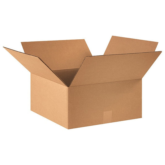 Corrugated Boxes, 16" x 16" x 7", Kraft, 25/Bundle