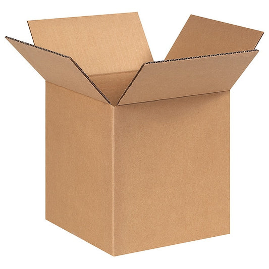 Corrugated Boxes, 8" x 8" x 9", Kraft, 25/Bundle