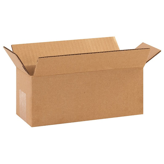 Long Corrugated Boxes, 10" x 4" x 4", Kraft, 25/Bundle