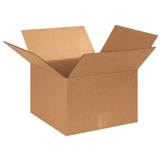 Corrugated Boxes, 13" x 13" x 9", Kraft, 25/Bundle