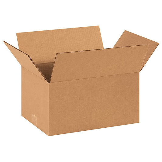 Corrugated Boxes, 14" x 10" x 7", Kraft, 25/Bundle