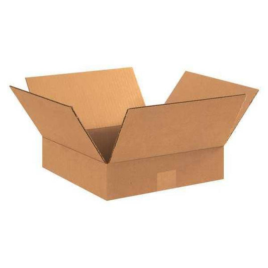 Flat Corrugated Boxes, 15" x 15" x 3", Kraft, 25/Bundle