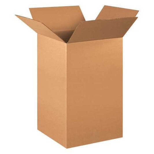 Tall Corrugated Boxes, 16" x 16" x 30", Kraft, 10/Bundle